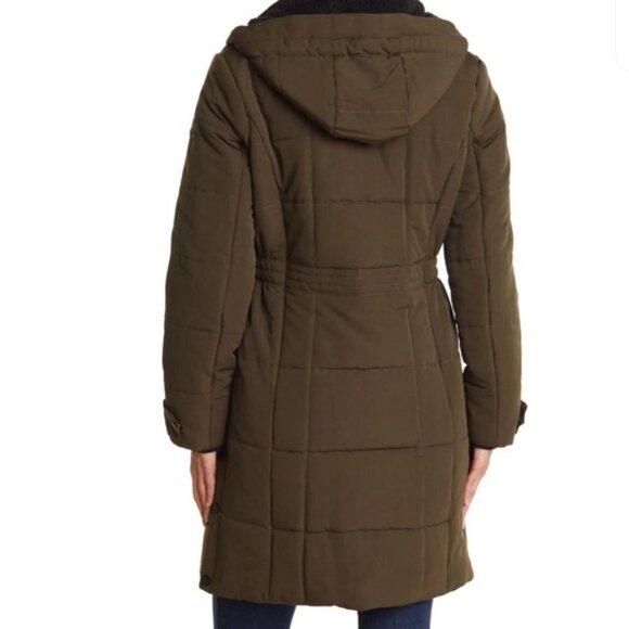 Lucky Brand Green Quilted Hooded Parka Coat NWT - Picture 4 of 11